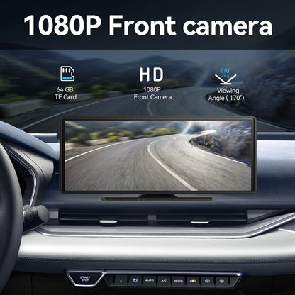 Universal Portable CarPlay Car Screen, Car Radio Multimedia WiFi Video Player, Wireless CarPlay Display for Apple or Android