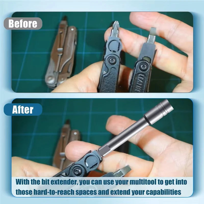 Drill Bit Extension Rod Magnetic Screwdriver Bit Holder 1/4 Hex Driver Socket Adapter Power Tools For Leatherman Surge Wave Plus