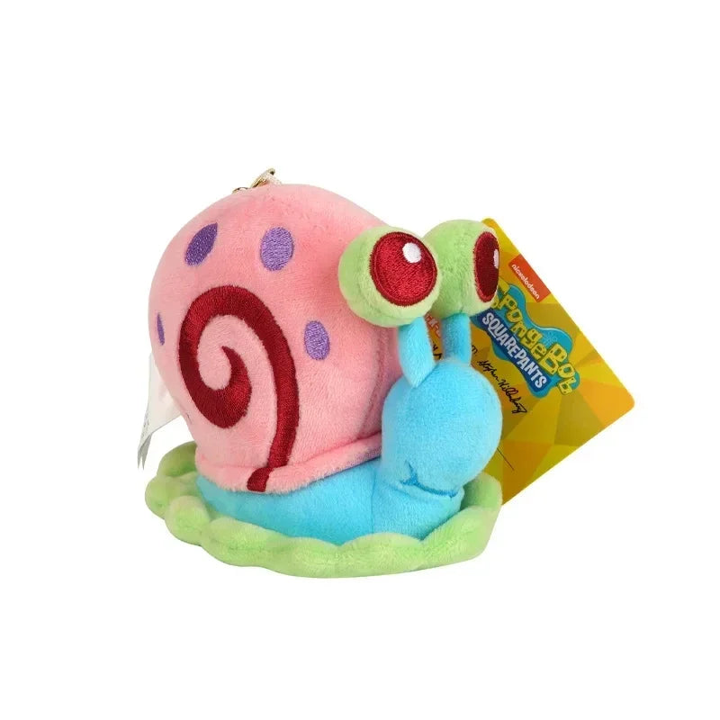 Llavero de Peluche de Bob Esponja y Patricio Estrella de Dibujos Animados Kawaii, Colgante Creativo para Mochila de Gary, Regalos de Squidward Tentacles y Amigos