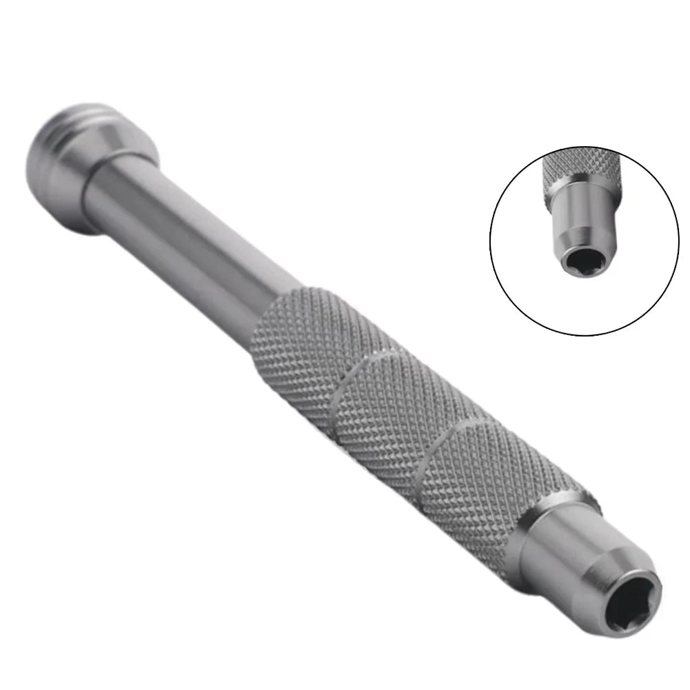 Precision Magnetic Screwdriver Handle Bearing Aluminium Alloy Bolt Handle Phone Repair Hand Tool for H4mm Screw Driver Bits