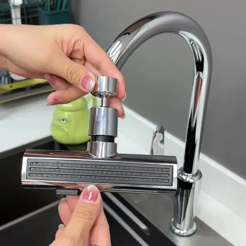 New 3 Modes Kitchen Faucet Universal Rotation Multifunction Swivel Spout Sprayer Waterfall Type Water Tap Bathroom Accessories
