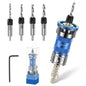 Woodworking Countersink Drill Bit Adjustable Depth Stop 4 Flute 1/4 Inch Hex Shank Pilot Hole Tool for Cabinet DIY Furniture