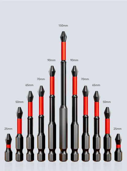 5/12Pcs Magnetic Screwdriver Bits Set Non-slip Shockproof Phillips Impact Hex Shank Alloy Steel for Power Tools