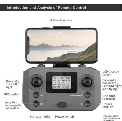 Dron GPS L600 PRO / PRO MAX Profesional 4K con Cámara Dual HD PTZ de 3 Ejes, Evitación de Obstáculos, Motor sin Escobillas, WIFI 5G, Dron de Seguridad