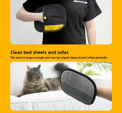 Pet Hair Removal Kit: Sticky Roller, Static Brush & Grooming Gloves - For Cat and Dog Fur on Furniture, Car, and Clothing