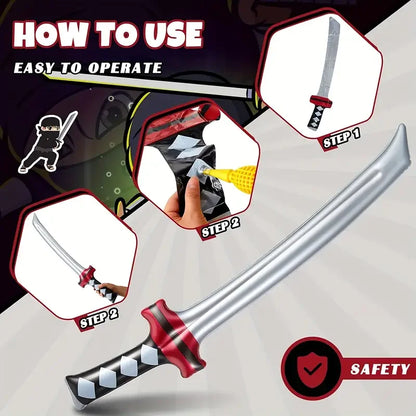 12 Uds espada inflable de samurái Ninja espada de samurái inflable juguete espada de samurái inflable