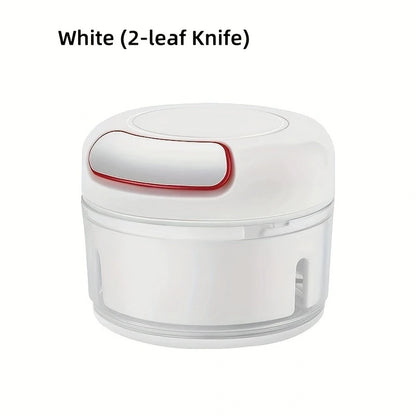 Garlic Mincer Hand Cutter - Hand Pull String Food Processor Vegetable Chopper - for Onion, Ginger, Fruits, Nuts, Dishwasher Safe