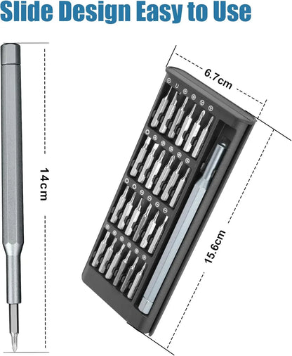 Magnetic Precision Screwdriver Set, 25 In 1 With 24 Piece Mini Pocket Screwdriver Set, Small Repair Set For Mobile Phone/PC/Came