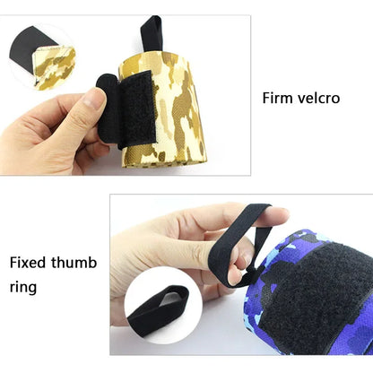 Soporte para muñeca, correa de gimnasio, pulsera ajustable de camuflaje, muñequeras elásticas, vendas para gimnasio, levantamiento de pesas, protege la envoltura de mano, 1 ud.
