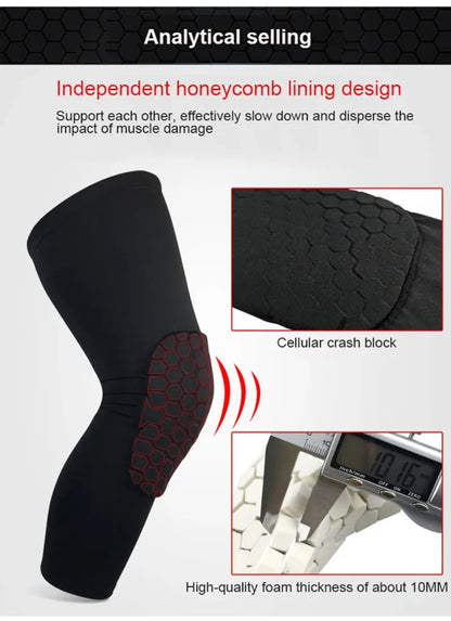 1PC Sports Knee Pads Compression Brace Volleyball Basketball Knee Pad for Gym Training Knee Support Protector Soccer Shin Guards