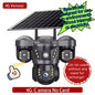 Cámara PTZ con Panel Solar 4G, 8MP, Triple Lente, WiFi para Exteriores, con Tarjeta de Memoria de Alta Velocidad (Cámara de Vigilancia para Seguridad en el Hogar, Opcional)