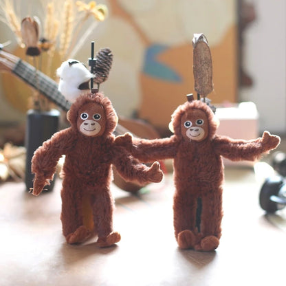 Nuevo Llavero de Peluche de Dibujos Animados, Gorila, Chimpancé, Mono, Colgante para Mochila, Coche, Bolso, Decoración, Regalo para Niños