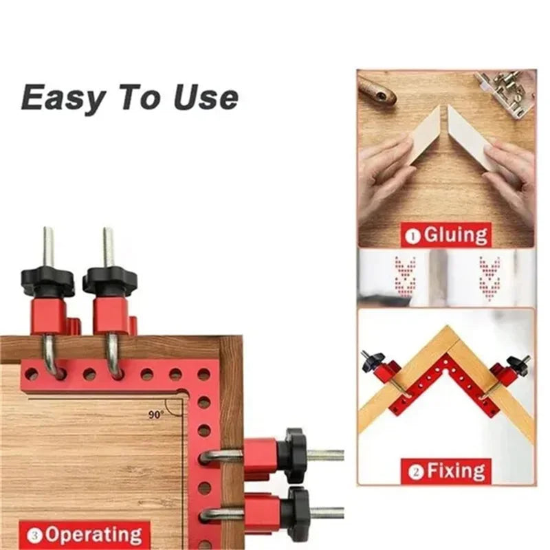 3pcs 90 Degrees L-Shaped Auxiliary Fixture Splicing Board Positioning Panel Fixed Clip Carpenter's Square Ruler Woodworking Tool