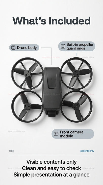 Dron M8 GPS FPV con Cámara 8K, Quadcopter Plegable con Motor sin Escobillas, Evitación de Obstáculos de 360 Grados, WiFi FPV, Retorno Automático RC para Adultos