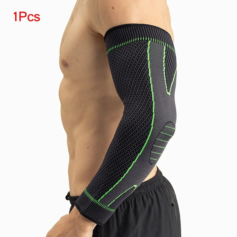 1PCS Sports Arm Compression Sleeve Anti-Slip Elbow Support for Men and Women Cycling Basketball Football Volleyball Baseball Tennis Golf