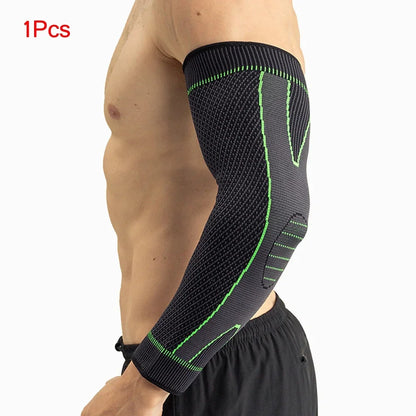 1PCS Sports Arm Compression Sleeve Anti-Slip Elbow Support for Men and Women Cycling Basketball Football Volleyball Baseball Tennis Golf
