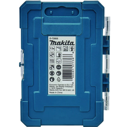 Makita D-72855 High-Speed Steel Twist Drill Bits for Drilling Holes, Titanium Coated, for Home Electric Drills