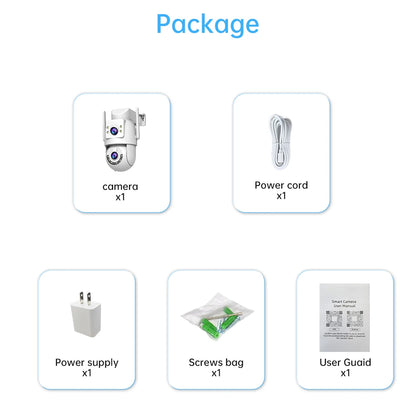 Jooan 4K 8MP HD Wifi cámara PTZ al aire libre 5G Wifi lente Dual cámaras IP de seguridad 5X Zoom AI seguimiento ONVIF cámara de vigilancia CCTV