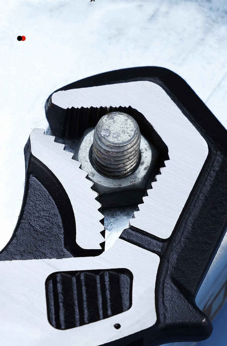 8/10inch Universal Multifunctional Self-Locking Wrench Fast Adjustable Wrench Car Repair Wrench Plumber Multi Hand Tool