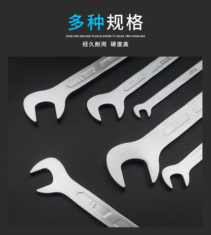 Professional Slant Long Open End Wrench Set Double Head Spanner Multi Function Auto Repair Tool
