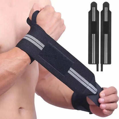 Muñequeras elásticas para gimnasio, soporte para muñeca, muñequera protectora para levantamiento de pesas, protección física, barra, 2 uds.
