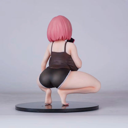 Figura de Chica Anime a Escala 1/6 en Pose Agachada, en Caja, de PVC, Coleccionable, Adorno de Escritorio para Entusiastas de la Colección de Anime para Adultos