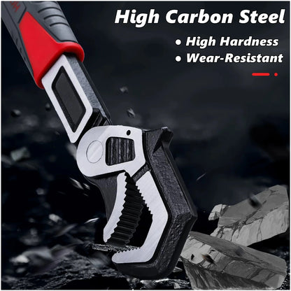 8/10inch Universal Multifunctional Self-Locking Wrench Fast Adjustable Wrench Car Repair Wrench Plumber Multi Hand Tool