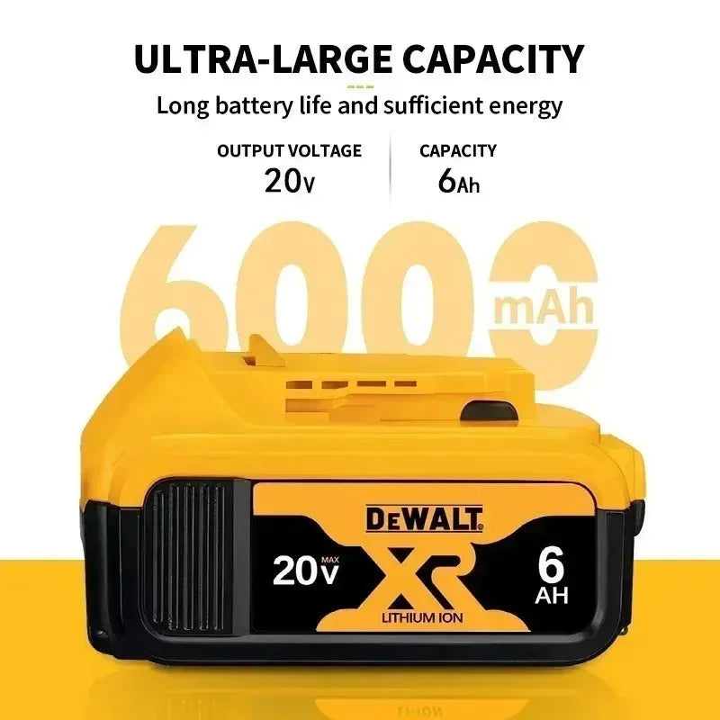 100% Original DeWalt 20V 5Ah 6Ah Battery Power Tool Replacement for DeWalt DCB206 DCB205 DCB805 DCB200 Power Tool
