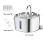 ZYFeeder 2.2L Automatic Stainless Steel Pet Water Fountain, Cat/Dog Drinking Bowl, Silent Water Dispenser with Window