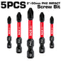 5/10/20 Pieces Phillips Screwdriver Bit Set S2 Steel Magnetic 50mm Long Impact Screwdriver Set Suitable for Metal Processing in Homes, Factories, Offices, Etc