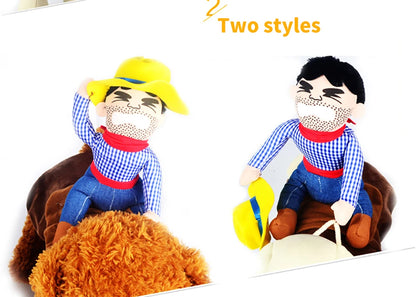 NONOR Halloween Party Dog Clothes Funny Cowboy Dressing Up Jacket Coats French Bulldog Chihuahua Costumes for Small to Large Dogs