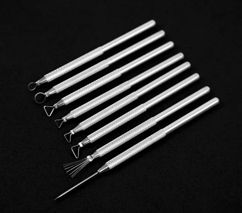 New Texture Pottery Clay Tools DIY Carving Clay Stainless Steel Tool Pottery Modeling Hole Punch Clay Ceramics Sculpture Tools