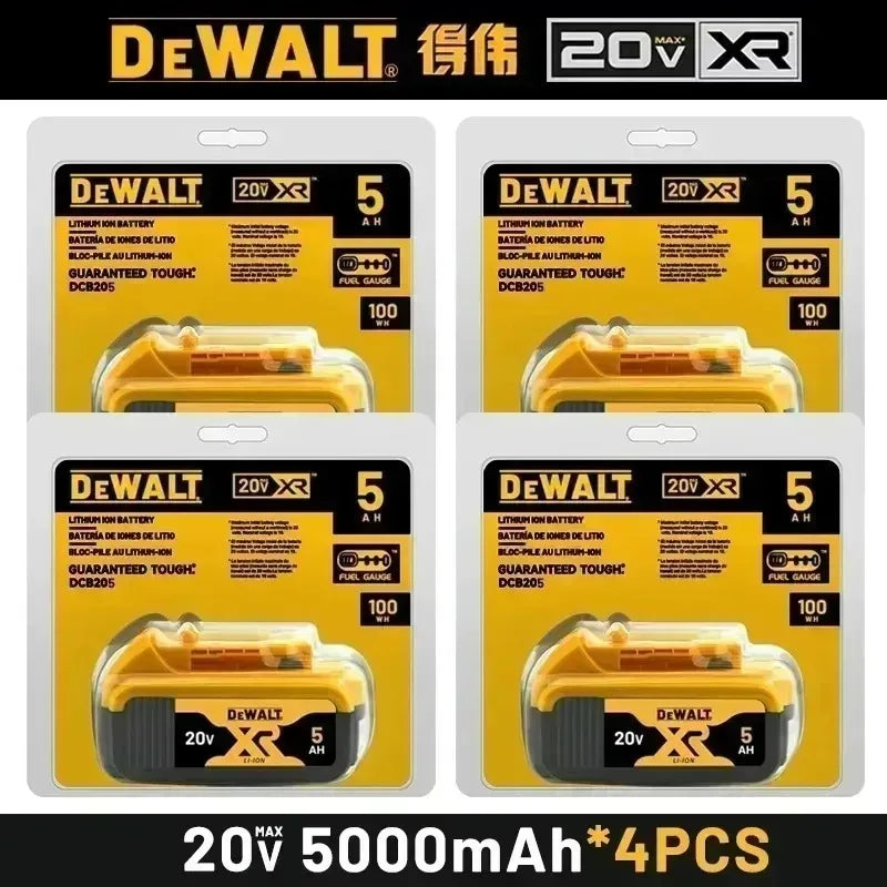 100% Original DeWalt 20V 5Ah 6Ah Battery Power Tool Replacement for DeWalt DCB206 DCB205 DCB805 DCB200 Power Tool