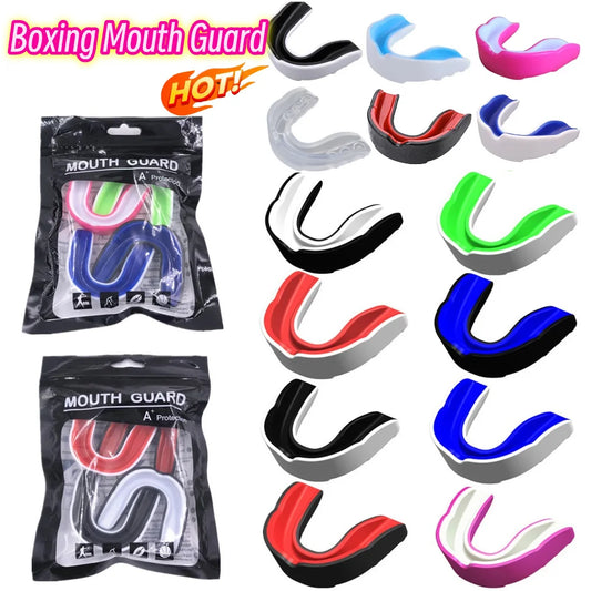 4pcs Adult Boxing Mouth Guard Boxing Gum Shield Fighting Training Tooth Protection Fit Adult Sports Mouthguard Sport Mouthguard