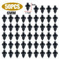 100/50pcs Car Plastic Fairing Rivet Setting Panel Fastener Clips 3 Size Mix Push Pin Auto Fastener 6mm 7mm 8mm Interior