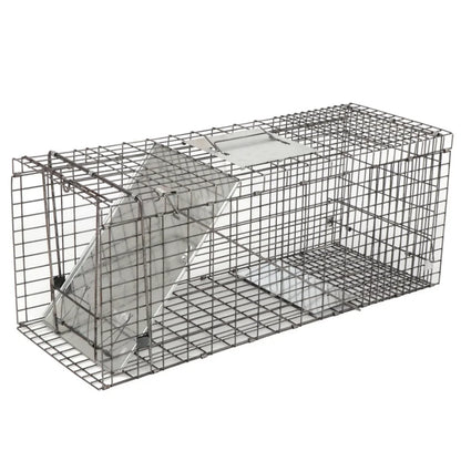 Live Animal Cage Trap 32" X 12.5" X 12" Humane Rodent Raccoon Cage w/Iron Door