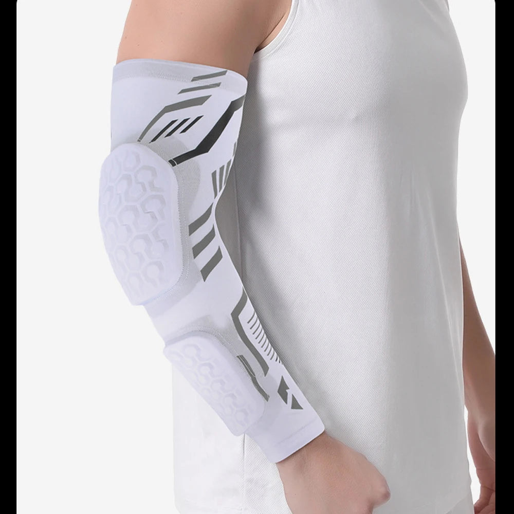 1 Pcs Sports Padded Arm Sleeve Protective Compression Elbow Pad for Basketball, Football, Volleyball, Soccer, and Gym Sport Arm Guards Home