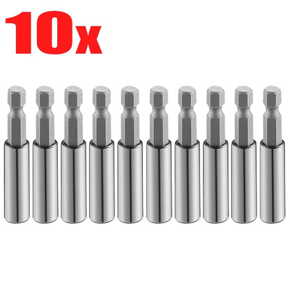 Extensión de destornillador magnético, mango Hexagonal, biela extendida, destornilladores de acero al carbono, soporte de brocas, herramientas eléctricas, 10/1 Uds.