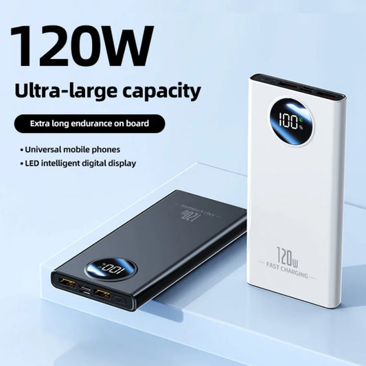 120W 80000mAh Power Bank Super Fast Charging Ultra-Large Capacity External Battery for iPhone, Xiaomi, Samsung