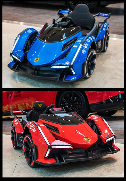 Juguete eléctrico recargable para niños de 1 a 5 años, coche de paseo con Control remoto de cuatro ruedas para niños y niñas