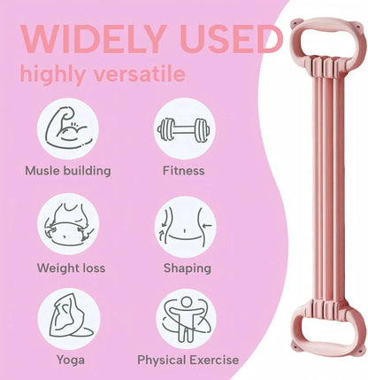 Correa Elástica de Yoga con 6 Cuerdas, Tensor Ajustable, Herramienta de Yoga para Ejercicios de Espalda Abierta y Hombros, Banda Elástica de Estiramiento