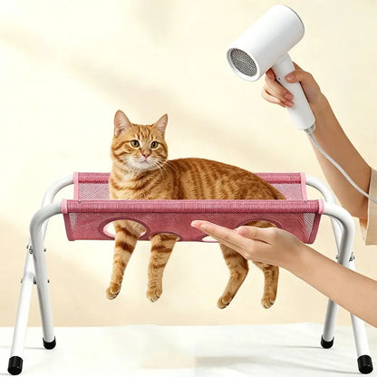 Adjustable Dog Grooming Hammock, Foldable Pet Bathing and Nail Clipping Helper, Breathable Mesh Support Harness for Pets