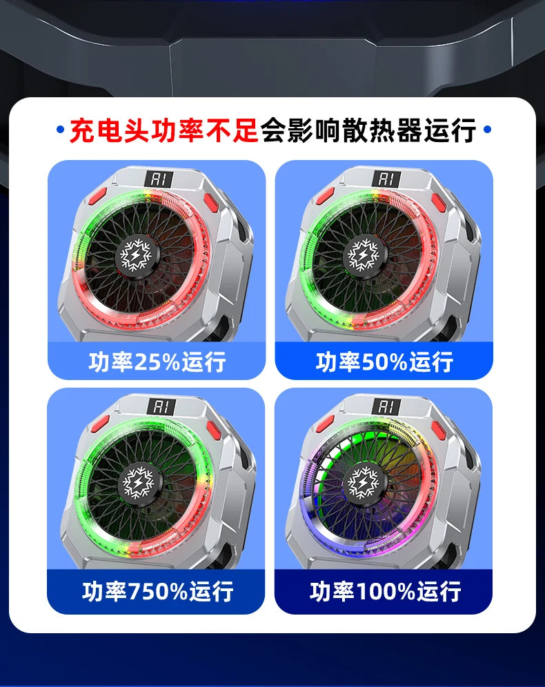 TH28 Pro Semiconductor Phone Cooler 35W Powerful Cooling Smart Temperature Control 5 Adjustable Modes RGB Lights Extreme Cooling