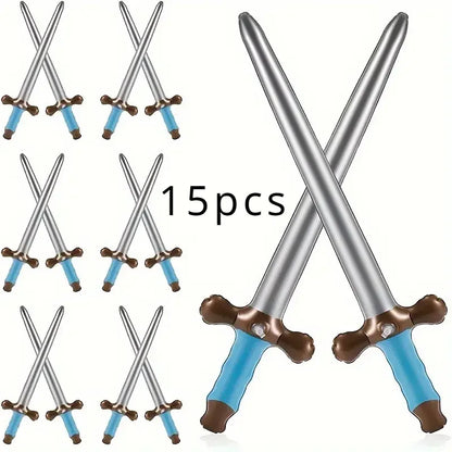 15 Espadas Inflables de PVC para Fiestas, Regalos para Eventos, Ideales para Carnavales, Cumpleaños, Bodas, Decoración