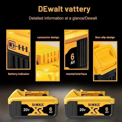100% Original DEWALT 18V 20V 6.0Ah 5Ah, DCB206, DCB205 With Fast Charging, 20V Lithium Battery, 20V Dewalt Power Tool Battery