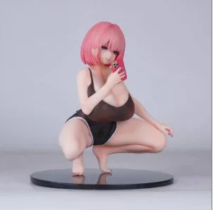 Figura de Chica Anime a Escala 1/6 en Pose Agachada, en Caja, de PVC, Coleccionable, Adorno de Escritorio para Entusiastas de la Colección de Anime para Adultos