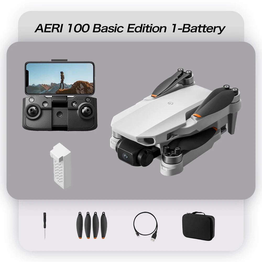 Mini Helicóptero RC Aeri 100 Drone 8K Profesional FPV con Cámara de Seguridad, Retorno Automático, UHD WiFi, Control Remoto, Juguete Volador para Niños
