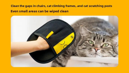 Pet Hair Removal Kit: Sticky Roller, Static Brush & Grooming Gloves - For Cat and Dog Fur on Furniture, Car, and Clothing