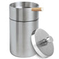 Portable Car Ashtray with Lid Stainless Steel Smokelss Ash Tray Detachable Windproof Ashtray for Auto Outdoor Mini Car Trash Can