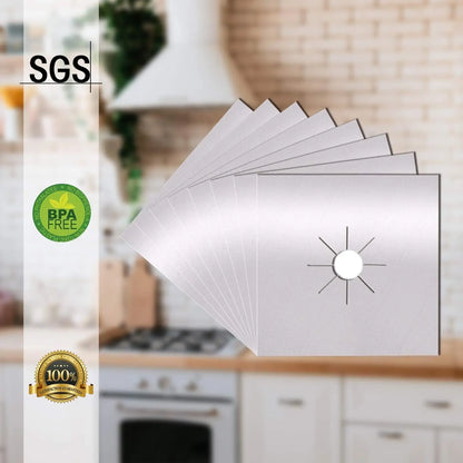 Gas Stove Burner Covers Square Heat-resistant Oil-proof Reusable Stove Protector Pads Non-Stick Stovetop Liner Kitchen Tools